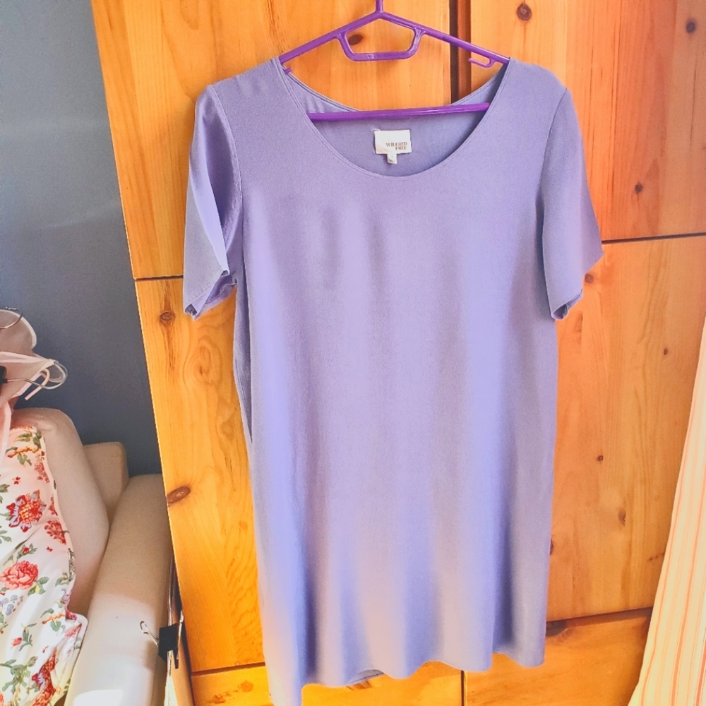 Wilfred Free Crepe Lavender Lined Mini Dress Size Medium